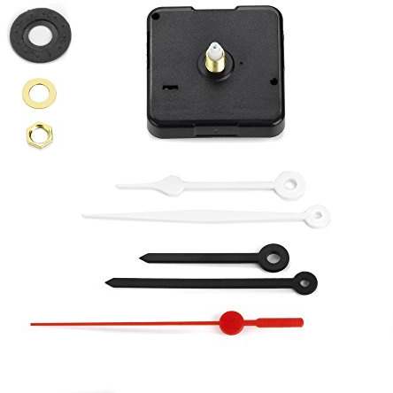 Clock-it Meccanismo Silenzioso per Orologio da Parete – Rotazione Continua, 2 Set Lancette in Plastica, Canotto 16mm, Kit Riparazione Orologi – Prodotto Venduto da Azienda Italiana