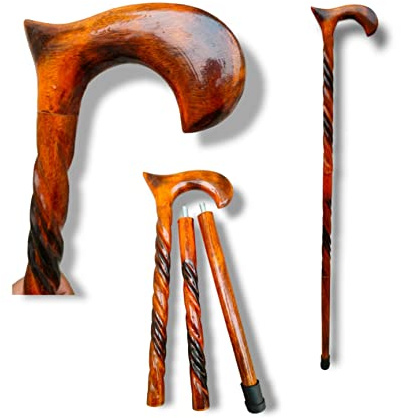 Siddhivinayak Overseas Walking Stick Cane Men Canes Wooden Sticks Handcrafted Best Wood for Mens and Women Senior Fancy Fold able