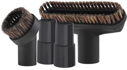 Vacuum Brushes 1.26inch Horse Hair Vacuum Attachment, 5.9inch Vacuum Floor Brushes Vacuum Cleaner Round Brushes with 1.06inch to 1.37inch Adapter, Vacuum Head Brush Replacement for Household Cleaning