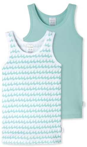 Schiesser Girl's Fine Rib Multipack Undershirt, Assorted 10, 92