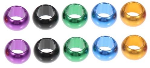 SUPVOX 10Pcs Aluminum Pigeon Foot Rings Lightweight Bird Leg Bands for Racing and Breeding Multi-color Identification Circles for Pigeons Chickens Ducks and Hens