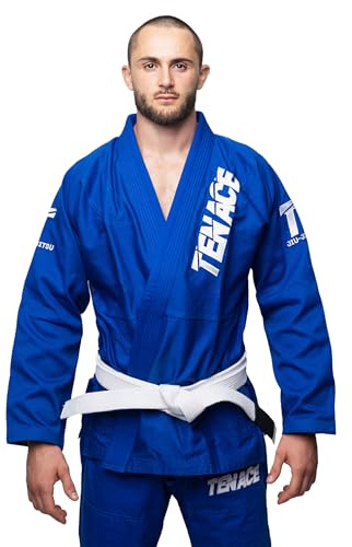Tenace Kimono Premium Jiu Jitsu BJJ - Uniforme Unisex per Adulti da Allenamento e Competizione - Uomini e Donne, blu, A3