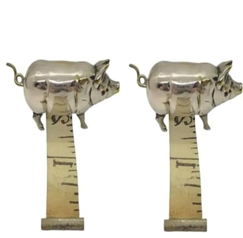 NEIQIUWING Mini mètre ruban vintage en forme de cochon : charmant objet de collection pour les couturières et les bricoleurs
