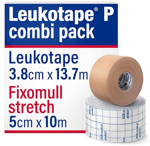 BSN Medical Leukotape P Combi Pack, Stretch Tape und Foxomull Tape für Patella- und Kniesicherung