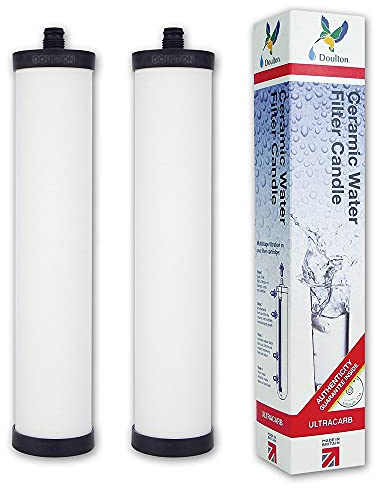 Doulton Ultracarb M15 |2 Pack| Drinking Water Ceramic Candle Filter | Reduces Contaminants | Improves Taste & Odour | Compatible with Franke 02, Triflow, Filterflow 1st & 2nd Gen Plastic Housing