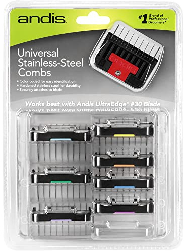 Andis - set of combs lifted stainless steel parts 8