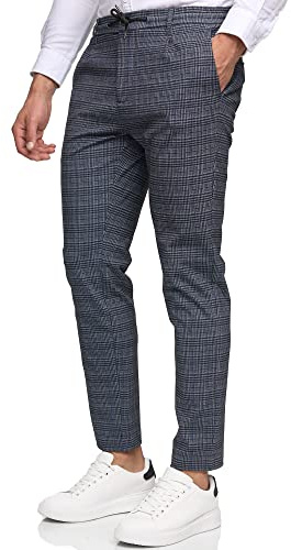 JEFF Uomini Dyer Pants | Pantaloni in Tessuto con 4 Tasche Check L