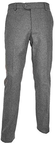 Pantalone Classico Uomo Lana Flanella Made In Italy Tasca America 46 a 62art2296 taglia 48 colore grigio medio