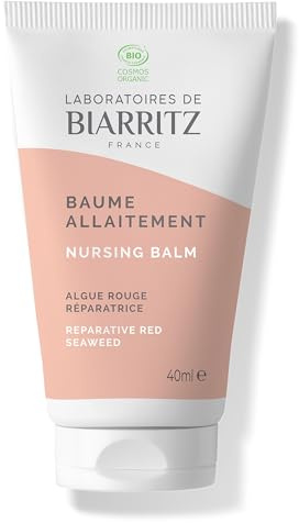 Laboratoires de Biarritz - Balsamo Allattamento Alghe Rosse Riparatore Certificato Bio - Formula Ipoallergenica Minimalista - Gusto Neutro - 40 ml - Made in France