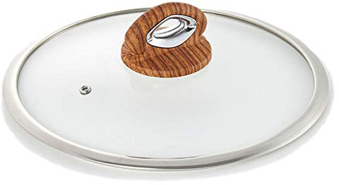 Pannlock Byte av pannlock Transparent glaskastrulllock för att passa alla sås- och stekersättningslock (22 cm)