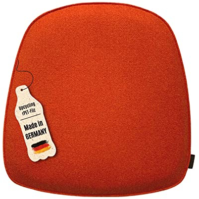 kontor28 - nachhaltiges Sitzkissen Stuhl Komfort, handgefertigt Made in Germany, 39 x 40 cm aus upcycling rPET Filz, Sitzauflage mit Polsterung - Outdoor geeignet & waschbar, Mango 1er Set