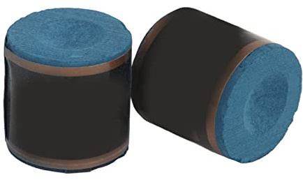 Keenso Craie de Billard de Queue de Billard 2 Pièces, Craie de Queue de Cylindrique pour de (Bleu)