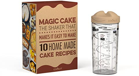 COOKUT - Gâteau Magique - Shaker pour préparer facilement 10 gâteaux faits maison - sans recette, pas de robot, pas de vague, un seul shaker