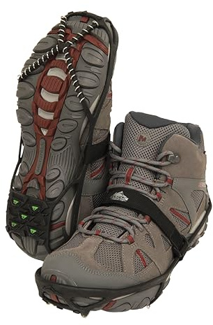 Cascade Mountain Tech Ice Traction Cleats - Ice Traction 360 - Hybrid Spike/Coil - Black - Large/Extra-Large