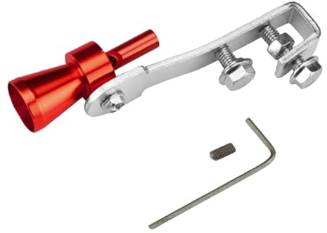 Turbo Exhaust Whistle – Aluminum Alloy Roar Tube, Tailpipe Sound Enhancer, Compact Blow Valve | Engine Inspired Turbos Boost Simulation Tool, Easy Bolt On Resonator Upgrade For, Motorbikes, suvz