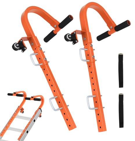 Gancio per scala da tetto, accessorio per scale pesanti, strumento compatto e facile da arrampicare, gancio multifunzionale con ruota, uso per accesso, riparazione domestica, prevenzione e