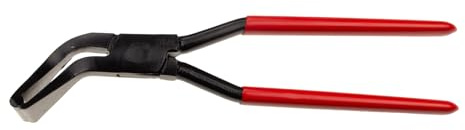 STUBAI 282160 Spengler pinza piegata 45° con raggio 8 | 60 mm di larghezza di lavoro, ganasce trattate, rivestimento rosso