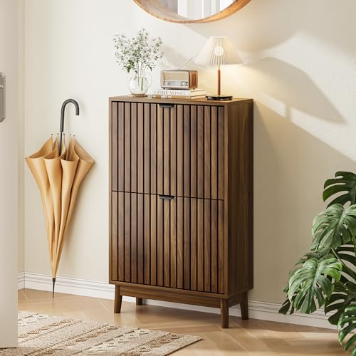 Morwdxef Meuble à Chaussures pour entrée, Armoire à Chaussures étroite pour entrée, Armoire à Chaussures Fine cachée