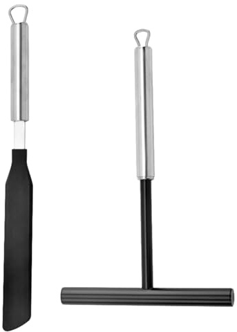 Set Di Spatole Per Crêpe - Spalmatore Per Pancake Antiaderente A Forma Di T, Strumento Di Cottura Leggero E Resistente, Facile Da Girare E Impastare | Per Utensili Da Brunch Per Colazione E Cucina Dom