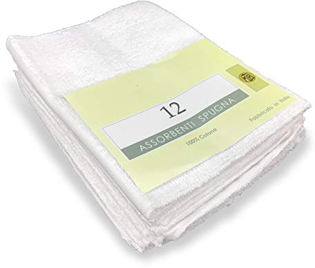 Tex Family Set 12 Assorbenti Lavabili Donna in Spugna di Cotone 100% Anallergico – 22x55 cm – Riutilizzabili, Made in Italy