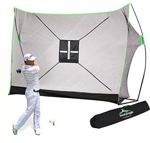 SteadyDoggie 10 x 7 Golfnetz für Garten und Zuhause - Komplettes Golfset mit Chipping-Ziel und Tragetasche - Vielseitiges Golfnetz für Indoor und Outdoor - Einfacher Aufbau, Golfabschlagnetz