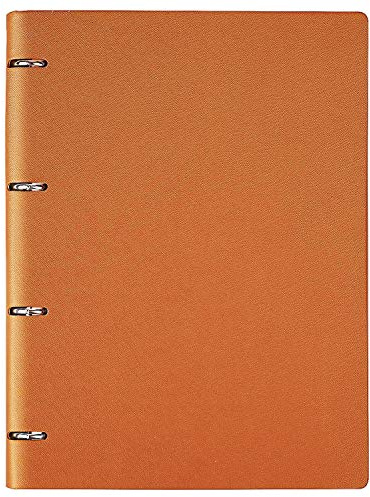 Notizbuch mit Ringbindung, A4, Organiser für Führungskräfte, nachfüllbarer Planer, runde Ringe, Leder-Einband, Notizbuch (evtl. nicht in deutscher Sprache) braun