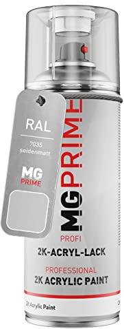 MG PRIME RAL 7035 Grigio luce/Light grey satinato Bomboletta a spruzzo con acrilico 2K 400 ml ad asciugatura rapida