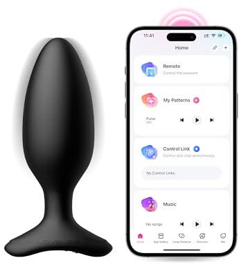 LOVENSE Hush 2 Vibrating Butt Plug 1.75, Silicone Anal Vibrator for Men with Remote Control, Waterproof and Rechargeable Big Plug Vibration Machine for Women, Adult Anal Plug Sex Toys for Couples
