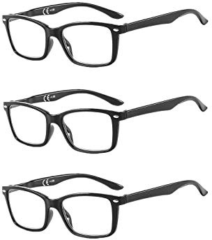 Suertree Lunettes de Lecture, Lunettes de Pour Ordinateur Aide visuelle Soins oculaires Lunettes Aide à la lecture pour femmes Hommes de Lunettes 2.5 BM151