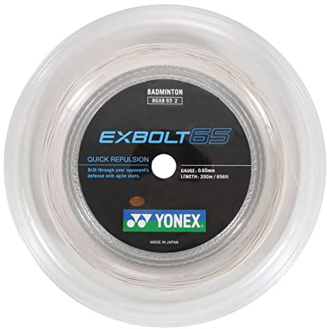 YONEX BG Exbolt 65 Badminton String Reel (White)