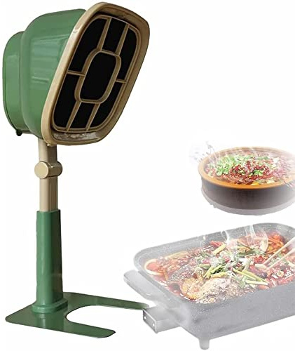 MNSSRN Desktop Range Hood, 66° Adjustable, Household Barbecue Hot Pot Portable Household Range Hood,Green