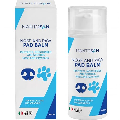 Mantosan Crema Polpastrelli Naso Cane 2in1 100ml Protegge Ripara Idrata Zampe da Neve Freddo Terreno Sabbia Balsamo per Screpolature Callosità Abrasioni Cuscinetti Tartufo Maxi Formato Made in Italy