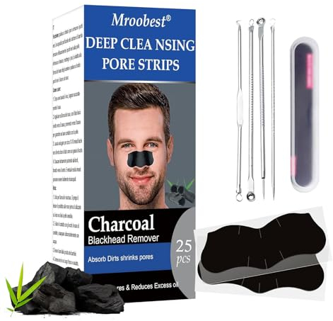 TruuMe Patch Point Noir, Patchs Anti-Points Noirs, Patch Nez Point Noir, Patch Point Noir Nez, Nettoyage des pores au charbon actif, élimine les points noirs et les impuretés, 25 Pièzas