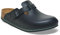 BIRKENSTOCK Boston Pro Leder Clogs - Hochwertige zertifizierte Berufsschuhe für Medizin, Gastronomie und Service, Farbe: Schwarz, Gr: 42 Schmal