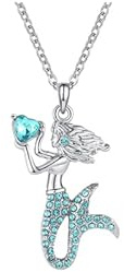 SMLHPARTY Pendentif Collier Princesse Sirène Collier Avec Pendentif Princess Mermaid Collier Personnalisé Queue Sirène Collier Fantaisie Queue Sirène Collier à Pendentif Mermaid Collier Original