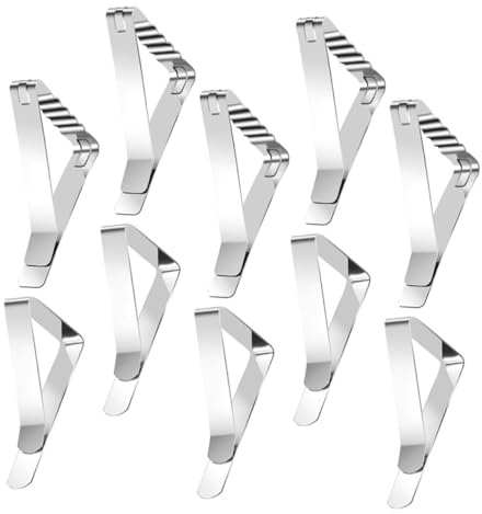 COLLBATH 24piezas Pinzas Inoxidable Sujetamanteles Antideslizantes Fijación Triangular