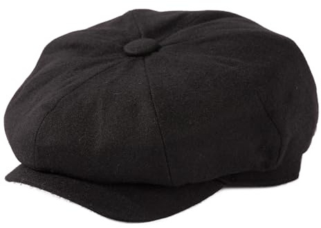 TOP-EX L/XL/XXL skjutskydd i merinoull, herr, 8 paneler, Peaky, fiskben, tweed retro, skjutmössa, klubbmössa Gatsby-keps