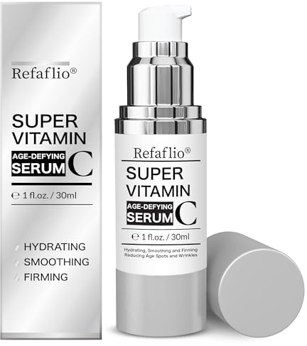 Super Vitamin C Serum for Women over 70, Wrinkle Cream for Face, Anti Aging Cream, Hydrates, Softens, Lifts and Firms Super Vitamin C Serum (30ml, Orange)