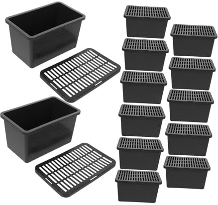 VANZACK 15pcs Reptile Carrier Plastic Pet Breeding Box for Bearded Dragons Geckos Hamsters Compact Design Lid for Safe Transport