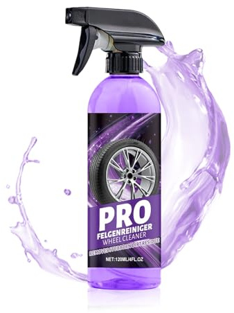 Detergente per cerchioni, 120 ml, potente rimozione della polvere dei freni, pulitore per la pulizia di motori e cerchioni in ambienti esterni