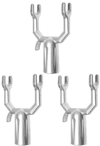 Toyvian 3 pezzi Forcelle in Alluminio per Bastone Appendini Estensibile Supporto Robusto per Armadio Balcone e Lavanderia Accessori Sostitutivi Resistenti e Leggeri per Bastoni