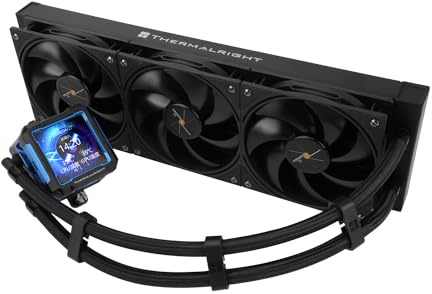 Thermalright TR FW PRO 360 Black Refroidisseur d'eau pour processeur, avec ventilateur PWM, 2000 tr/min, écran magnétique 2,73, écran LCD IPS avec résolution 320 x 320, pour AM5/Intel 1851/1700