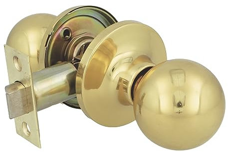 Amig - Bouton de Porte Rond en Laiton Poli 611 | Poignée Passage Facile | Robuste et Esthétique | Serrure Encastrée, Bleu, Standard, Métal