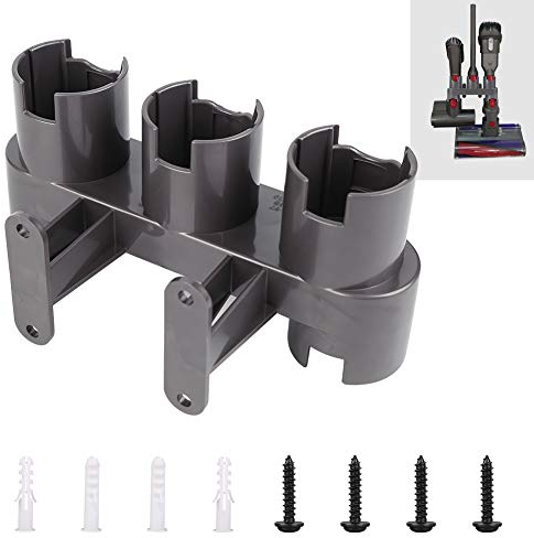 ABClife Soporte de Accesorios para Dyson V11, V10, V8, V7, Soporte de Montaje en Pared, Reemplazo para accesorios de aspiradoras Dyson (Gris, con paquete de piezas)
