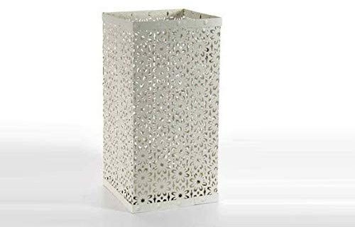 Gicos Porta ombrelli in Metallo Quadrato 24 * 49 cm Decoro Fiori arredo Ingresso JAA-730511
