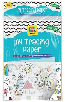 A4 Clear Tracing Paper, 10 Sheets (29.7cm x 21 cm) - Easy to Use, Ideal for Coloring, Decorations, & More