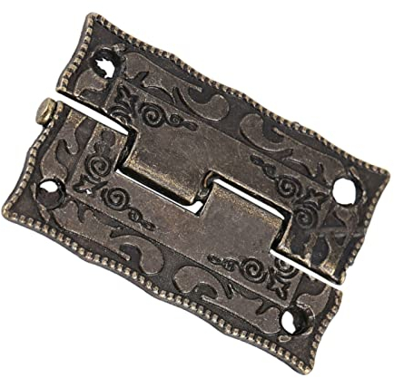 Natudeco 10 Stück Scharniere, Antik Schrank Schmuckschatulle Scharnier Holzkiste Schranktür Dekoratives Scharnier Schmuckschatulle Möbelbeschläge 0°-270°