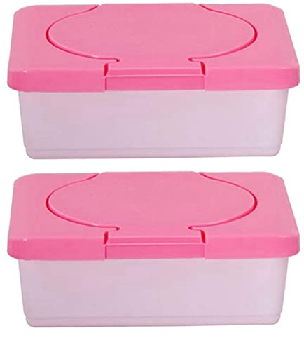 KVSERT 2 x trockene und nasse Seidenpapier-Etui für Baby-Feuchttücher, Serviettenbox, Behälter