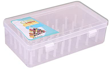 EULAPGOE Nähgarn Aufbewahrung, Garnrollen Aufbewahrung, Nähbox für 42 Garnrollen Klarer Kunststoff Garnrollen Aufbewahrungsbox, Aufbewahrungsbox für Stickgarn Aufbewahrung Nähfaden Fadenspulen