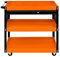 Chariot à Outils 81 x 36 x 79cm Acier Thermolaqué 3 Niveaux Capacité Totale 150KG - Tiroir Verrouillable - Servante sur roulettes Atelier Garage Bricolage Rangement [6 Crochets & 2 Clés Inclus]
